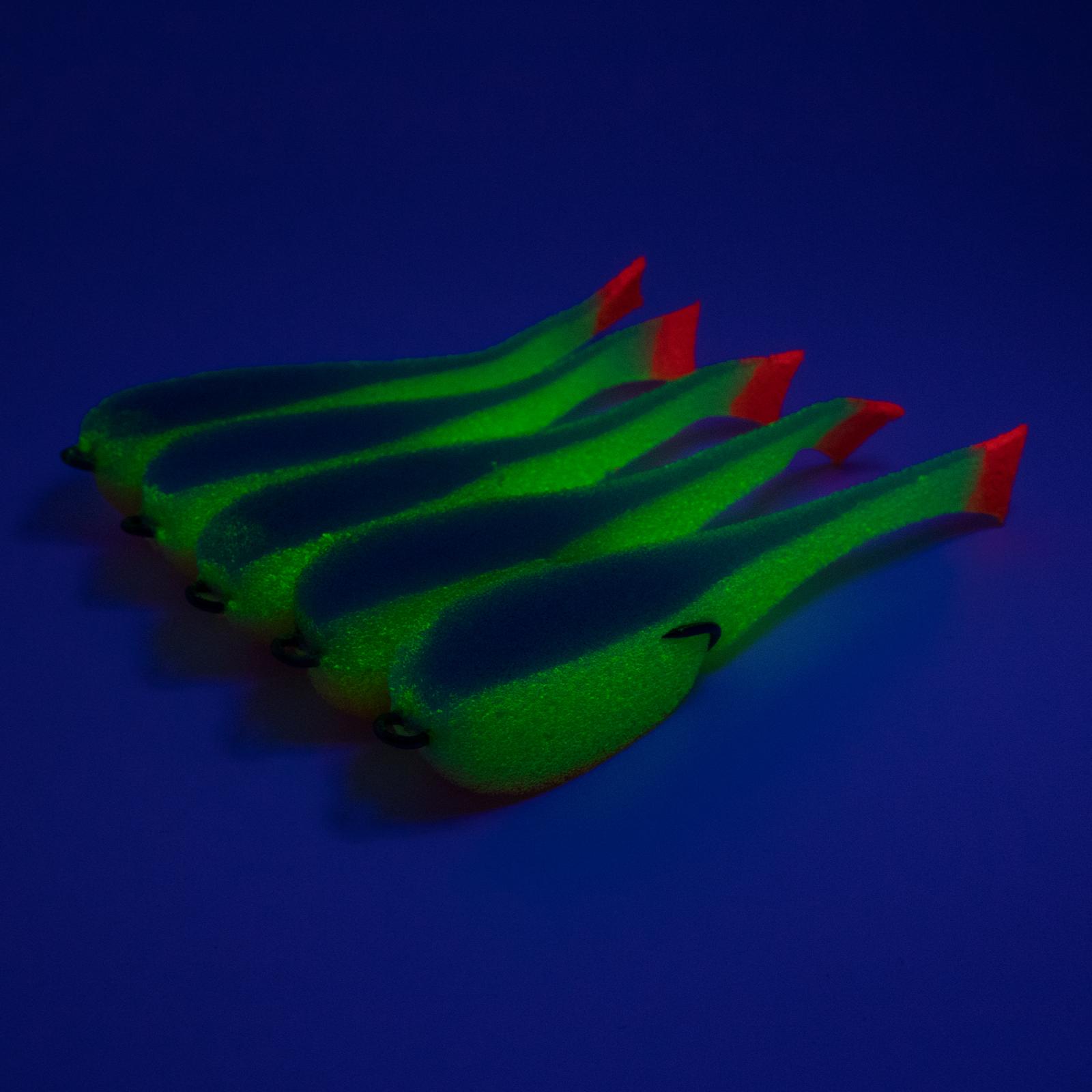 Поролоновая рыбка YAMAN на двойнике, р. 125 мм, цвет 26 UV (5 шт.) - 4