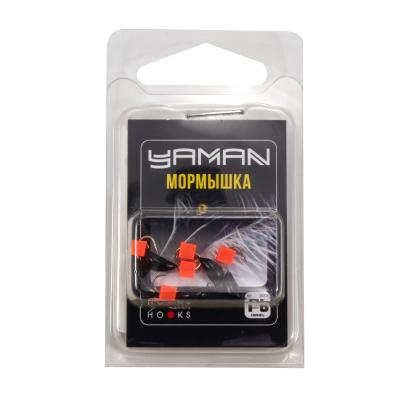 Мормышка безнасад. ЯМАН "Банан" черный, d-3,5 мм, вес 0,7 г, ядреный кубик красный (уп. 5 шт.) - 4