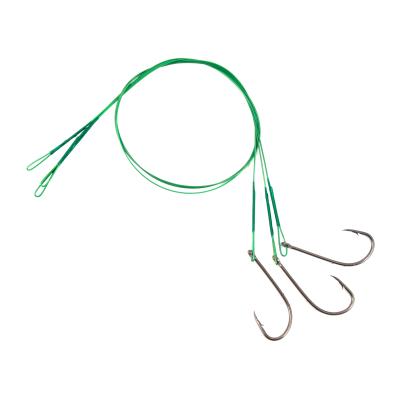 Поводок стальной NAMAZU Leader 1х7 Nylon Coated Green, d-0,33 мм, L-30 см, с одинарным крючком 92247 - 1