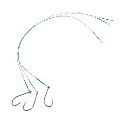 Поводок стальной NAMAZU Leader 1х7 Nylon Coated Green, d-0,33 мм, L-30 см, с одинарным крючком 92247 - 2