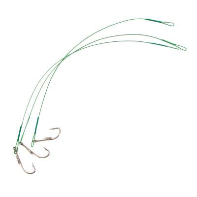 Поводок стальной NAMAZU Leader 1х7 Nylon Coated Green, d-0,39 мм, L-20 см, с живцовым крючком 4715 D - 2