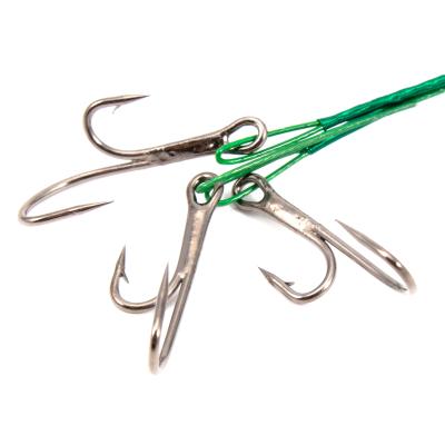 Поводок стальной NAMAZU Leader 1х7 Nylon Coated Green, d-0,39 мм, L-20 см, с живцовым крючком 4715 D - 3