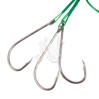 Поводок стальной NAMAZU Leader 1х7 Nylon Coated Green, d-0,42 мм, L-20 см, с одинарным крючком 92247 - 3