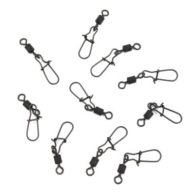 Вертлюг с застежкой Namazu Pro ROLLING RIBBED SWIVEL WITH NICE SNAP, цв. Carbon, р. 3, test-57 кг, к - 1