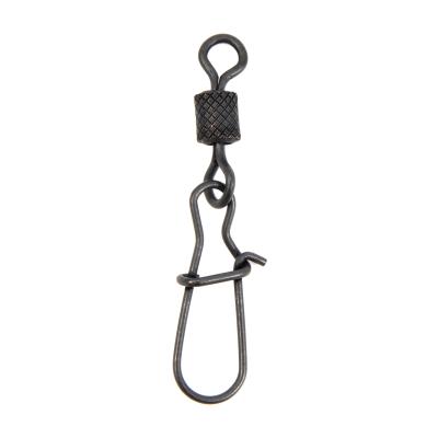 Вертлюг с застежкой Namazu Pro ROLLING RIBBED SWIVEL WITH NICE SNAP, цв. Carbon, р. 3, test-57 кг, к - 2