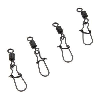 Вертлюг с застежкой Namazu Pro ROLLING RIBBED SWIVEL WITH NICE SNAP, цв. Carbon, р. 3, test-57 кг, к - 3