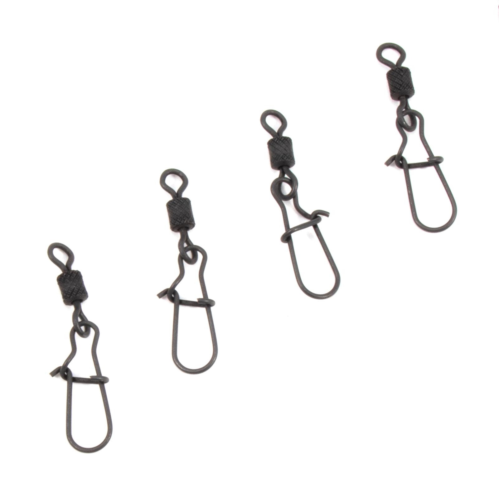 Вертлюг с застежкой Namazu Pro ROLLING RIBBED SWIVEL WITH NICE SNAP, цв. Carbon, р. 5, test-35 кг, к - 3