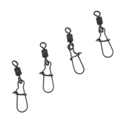 Вертлюг с застежкой Namazu Pro ROLLING RIBBED SWIVEL WITH NICE SNAP, цв. Carbon, р. 5, test-35 кг, к - 3