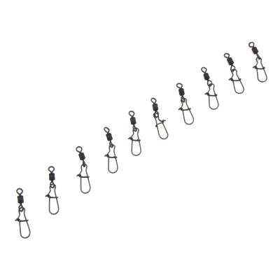 Вертлюг с застежкой Namazu Pro ROLLING RIBBED SWIVEL WITH NICE SNAP, цв. Carbon, р. 5, test-35 кг, к - 4