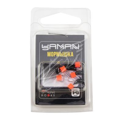 Мормышка безнасад. ЯМАН "Банан" черный, d-3 мм, вес 0,5 г, ядреный кубик красный (уп. 5 шт.) - 4