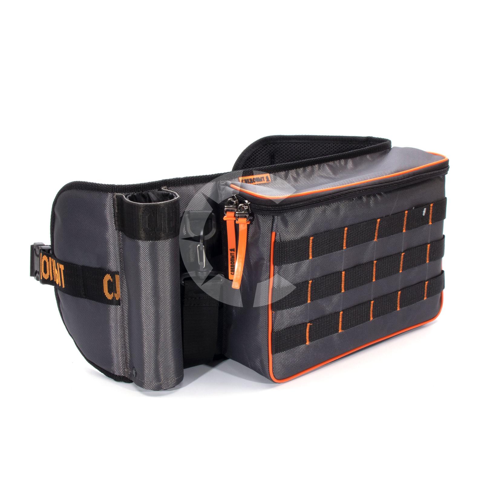 Сумка рыболовная поясная "СЛЕДОПЫТ" Fishing Belt Bag, 74х22х10 см, цв. серый, без коробок