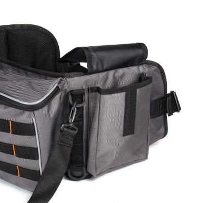 Сумка рыболовная поясная "СЛЕДОПЫТ" Fishing Belt Bag, 74х22х10 см, цв. серый, без коробок - 5