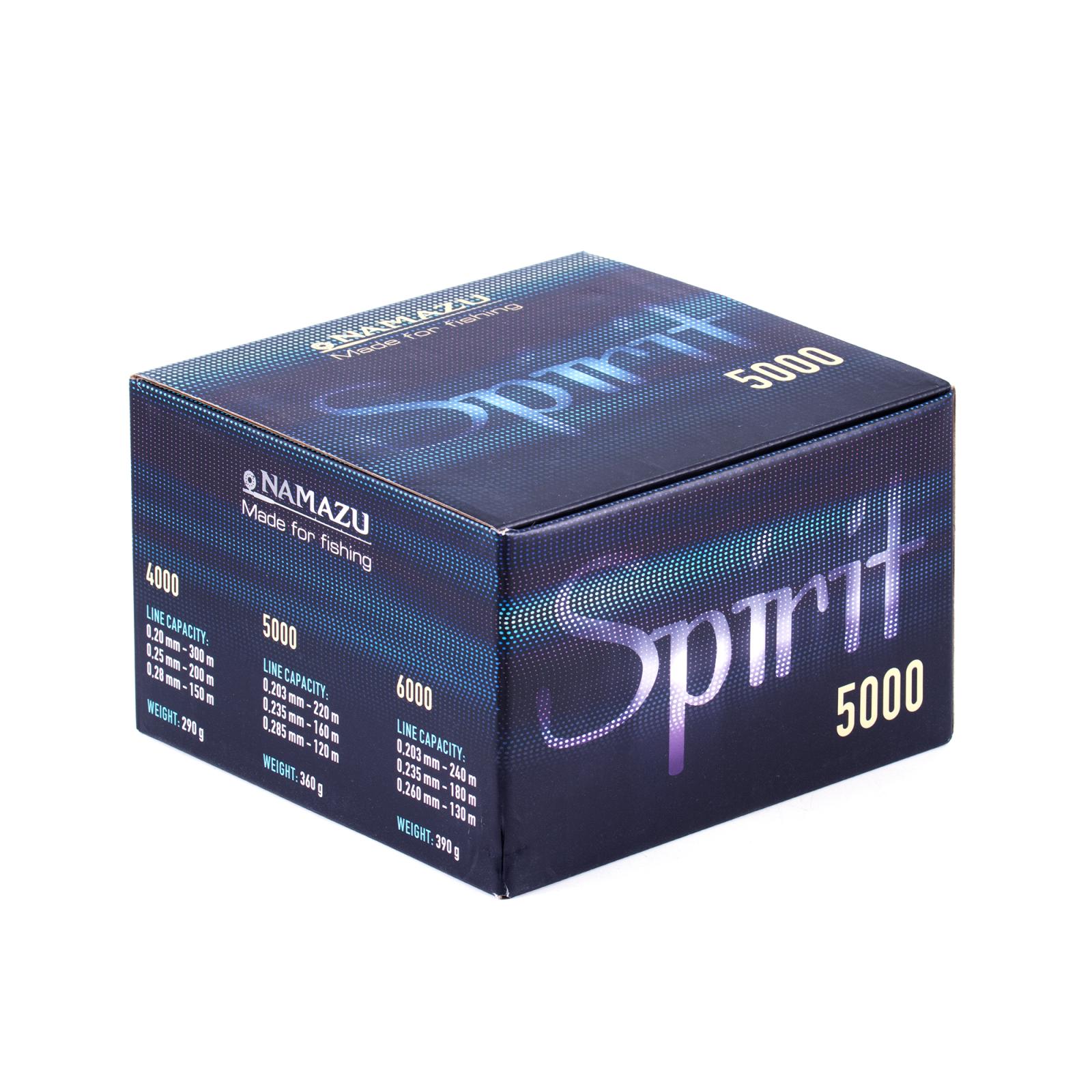 Катушка безынерционная Namazu Pro Spirit SPT5000 , 5+1 подш., метал. шпуля+пластиковая шпуля - 6