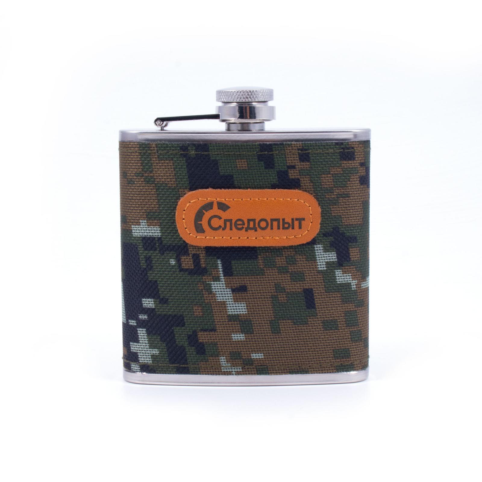 Фляжка "СЛЕДОПЫТ", в оплетке из oxford camo pixel, 180 мл - 2