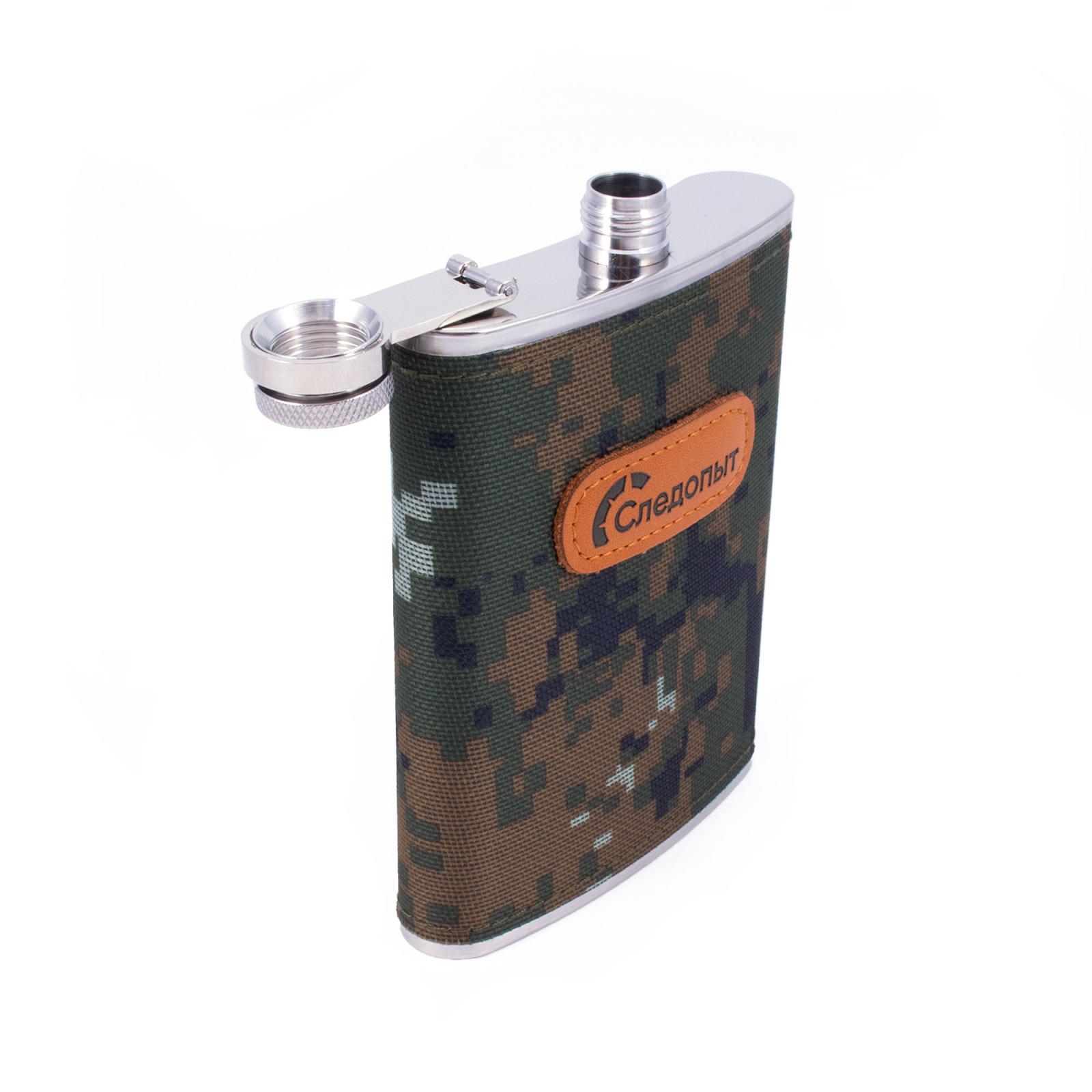 Фляжка "СЛЕДОПЫТ", в оплетке из oxford camo pixel, 240 мл - 4