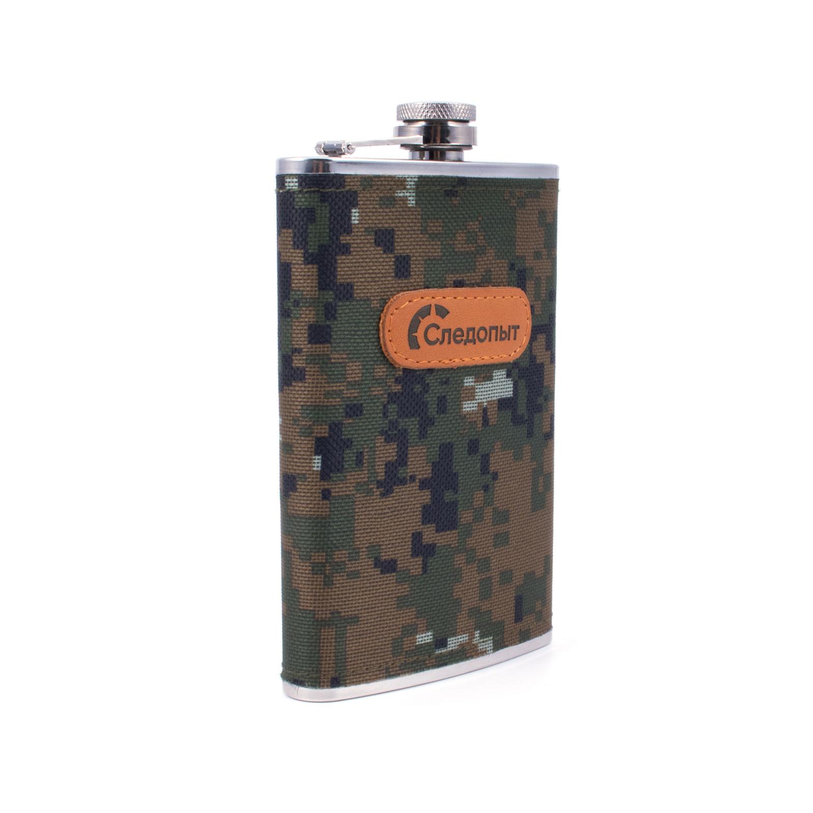 Фляжка "СЛЕДОПЫТ", в оплетке из oxford camo pixel, 280 мл