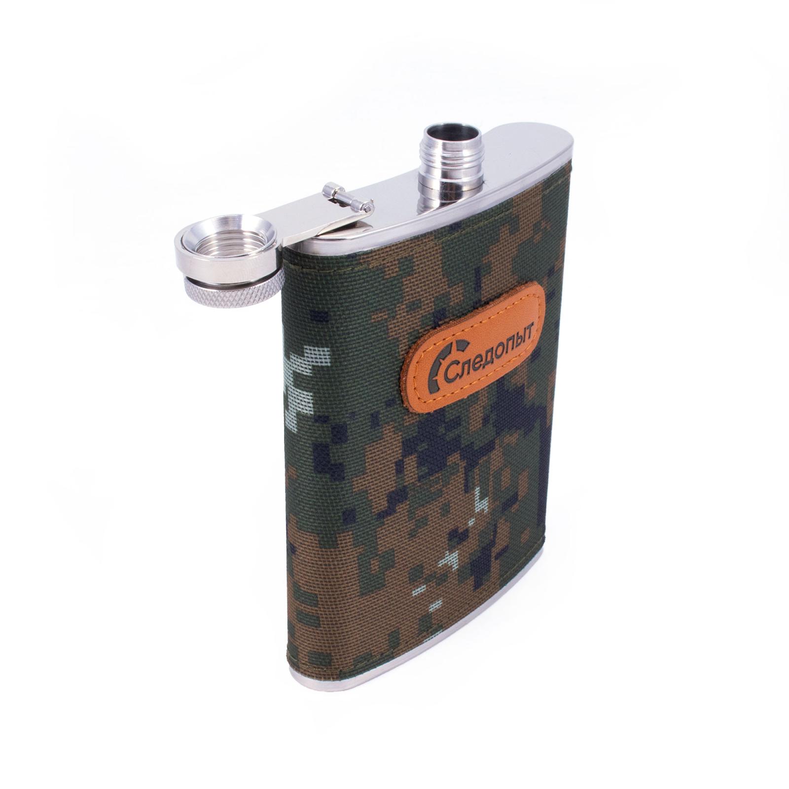 Фляжка "СЛЕДОПЫТ", в оплетке из oxford camo pixel, 280 мл - 4