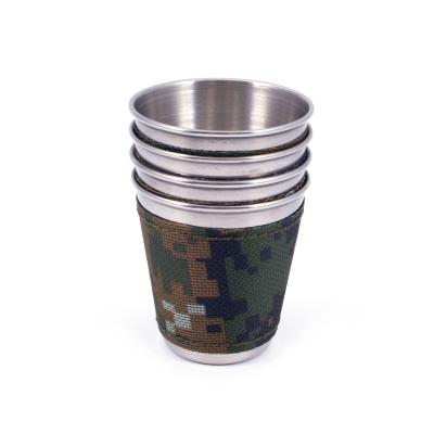 Рюмка "СЛЕДОПЫТ" 60 мл в оплетке и тубе из oxford camo pixel, 4 шт - 3