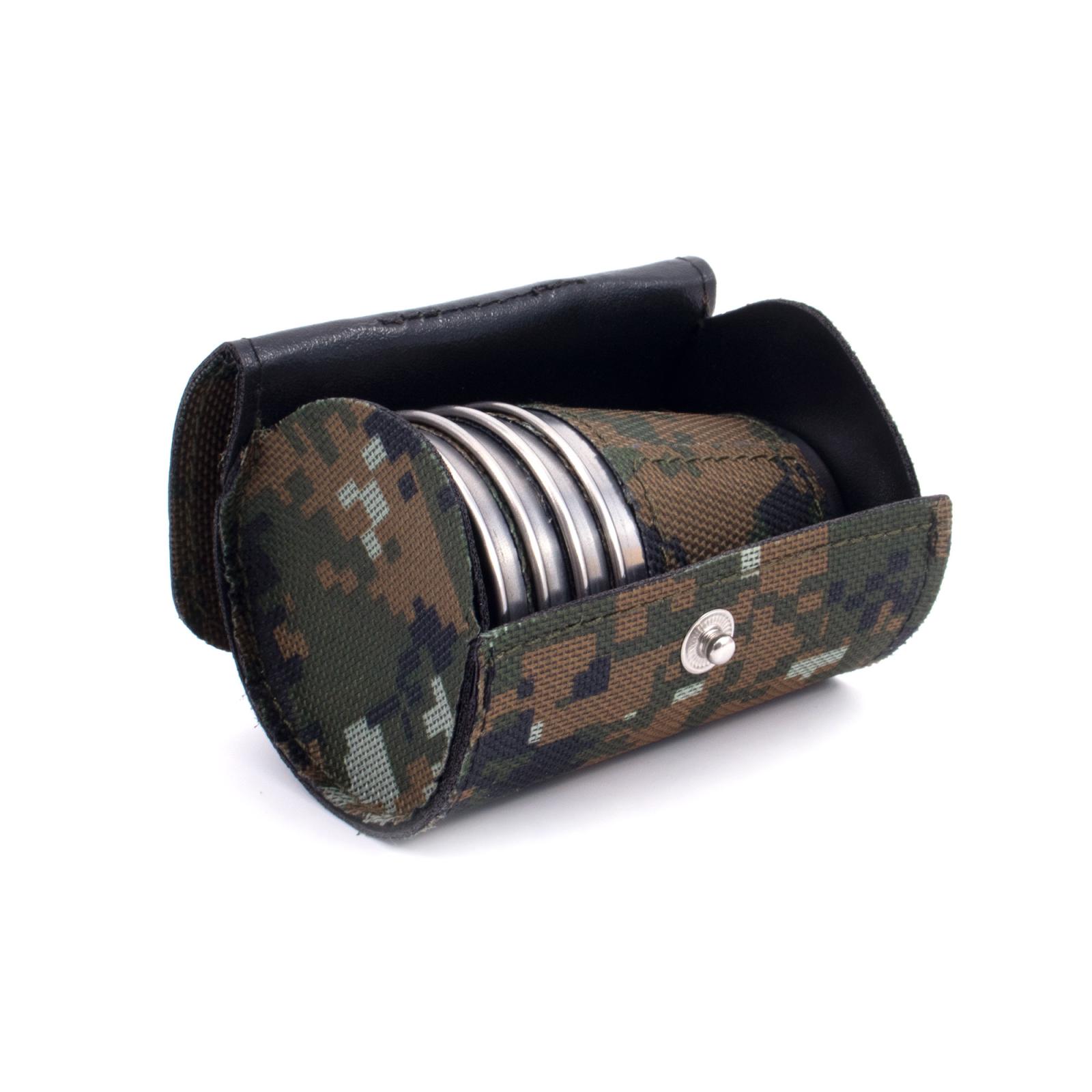 Рюмка "СЛЕДОПЫТ" 60 мл в оплетке и тубе из oxford camo pixel, 4 шт - 4