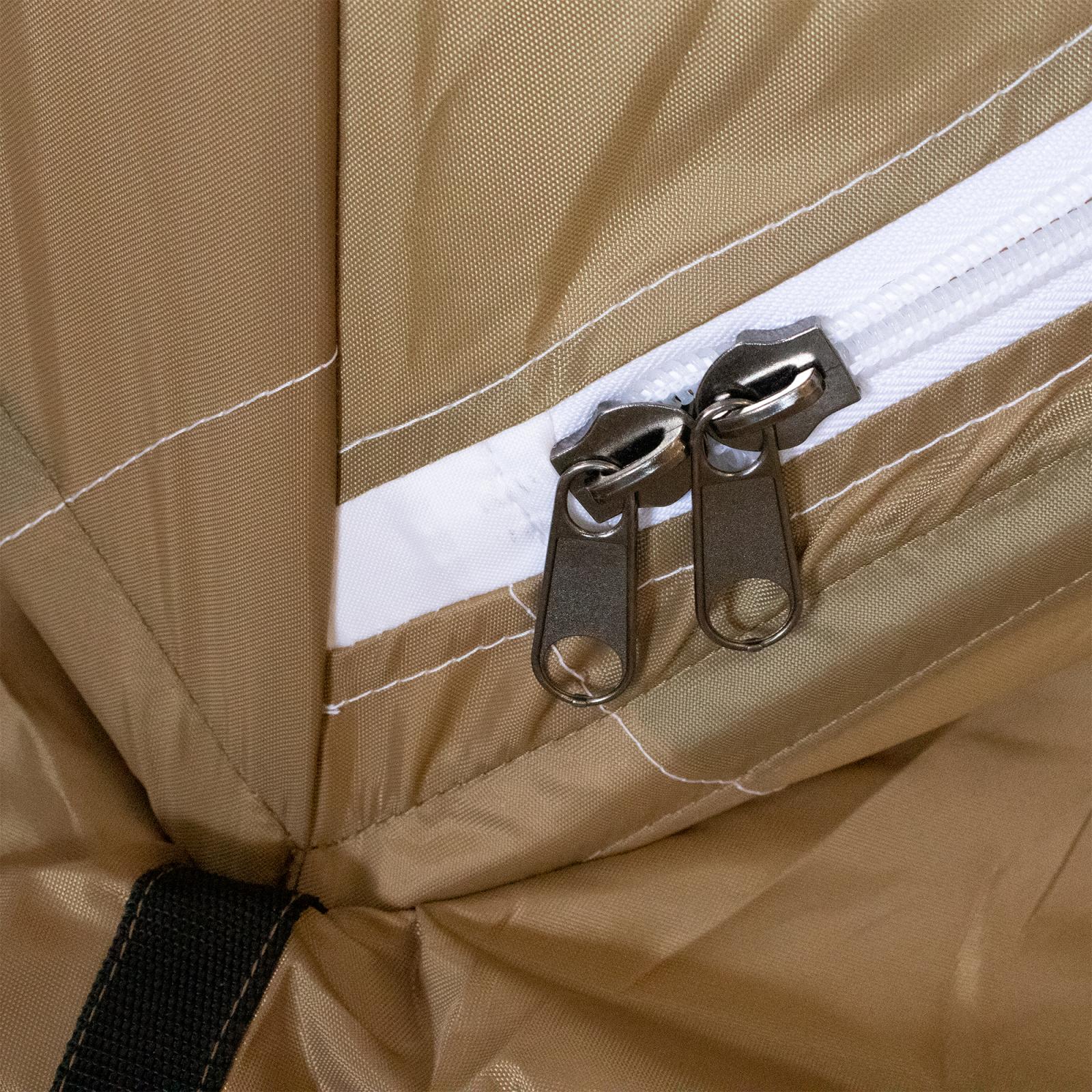 Палатка зимняя куб СЛЕДОПЫТ 1,8 х1,8 м, Oxford 210D PU 1000, S по полу 3,2 кв.м, цв. оливковый/бел - 9