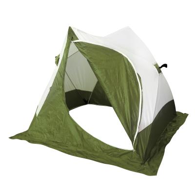 Палатка зимняя СЛЕДОПЫТ 2-скатная, Oxford 210D PU 1000, цв. оливковый/белый - 1