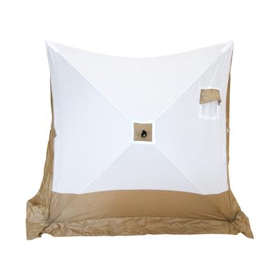 Палатка зимняя СЛЕДОПЫТ 2-скатная, Oxford 210D PU 1000, цв. оливковый/белый - 3