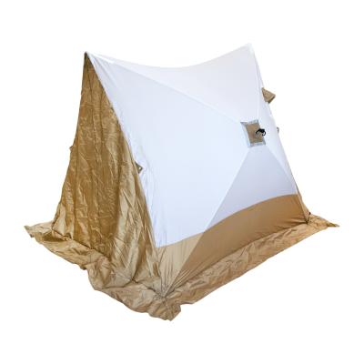 Палатка зимняя СЛЕДОПЫТ 2-скатная, Oxford 210D PU 1000, цв. оливковый/белый - 4