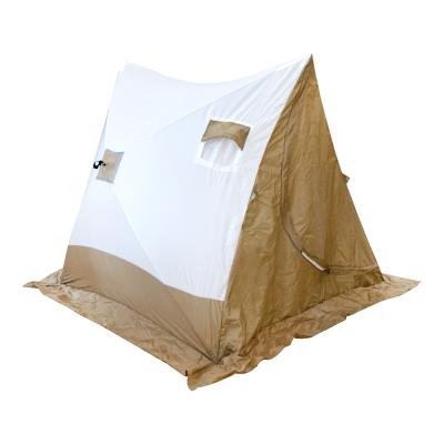 Палатка зимняя СЛЕДОПЫТ 2-скатная, Oxford 210D PU 1000, цв. оливковый/белый - 5