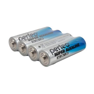 Батарейка Perfeo LR06/4SH (AA) Super Alkaline в пленке(PF_3639)/4/60/720 - 1