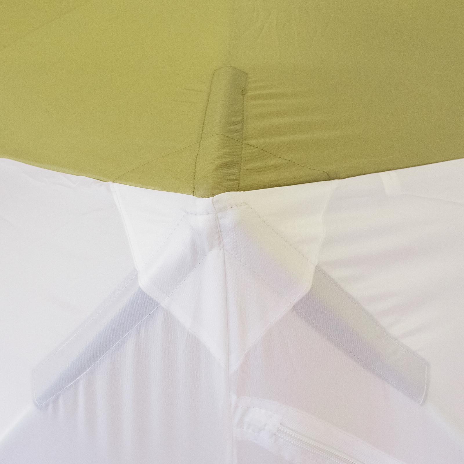 Палатка зимняя куб СЛЕДОПЫТ 2,1 х2,1 м, Oxford 210D PU 1000, S по полу 4,4 кв.м, цв. оливковый/белый - 9