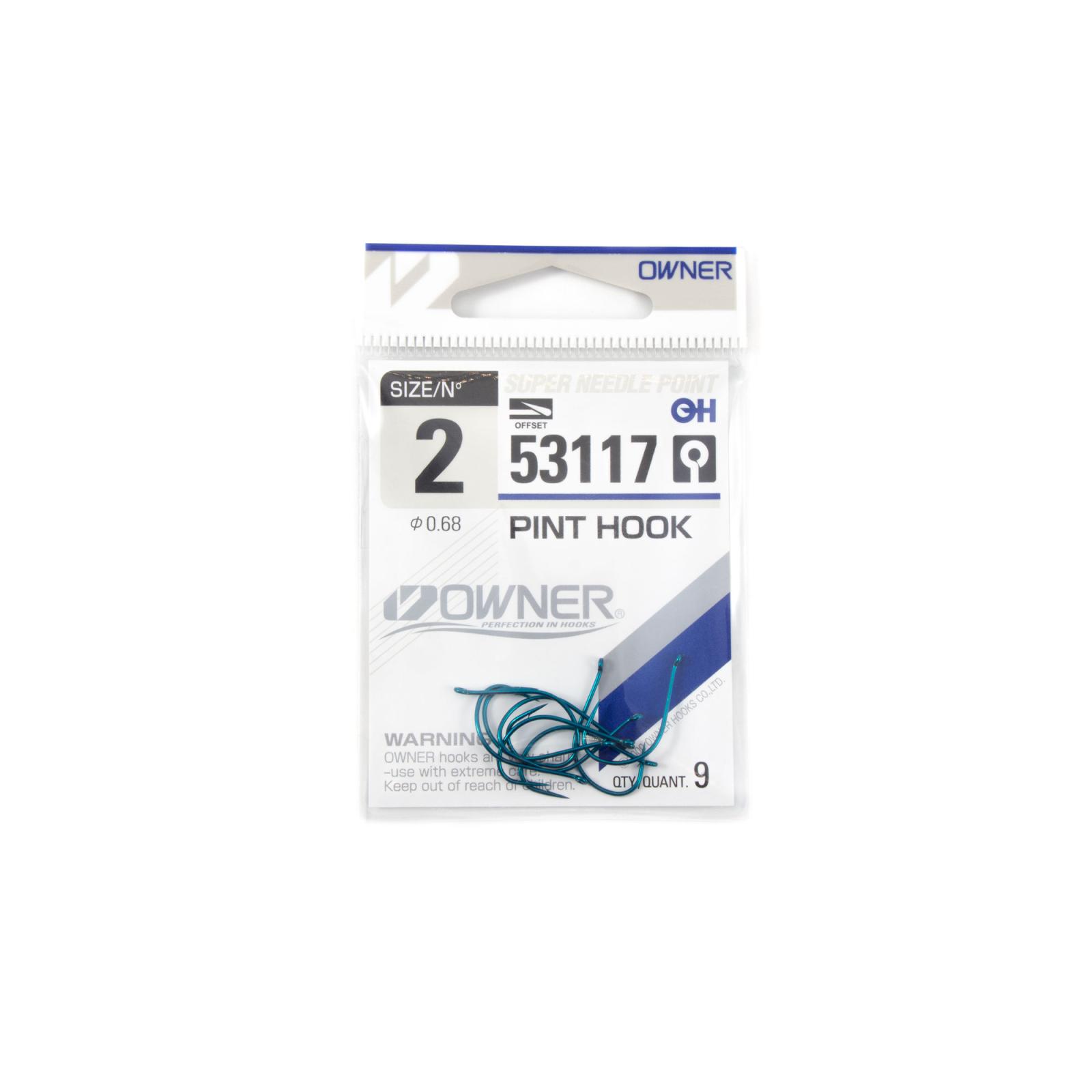 Крючок OWNER Pint Hook blue №2 9шт - 1