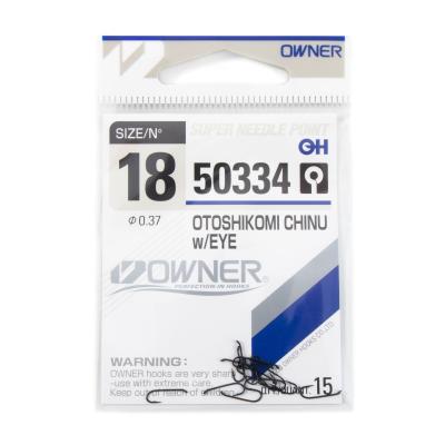 Крючок OWNER Otoshikomi Chinu w/eye №18 15шт - 1