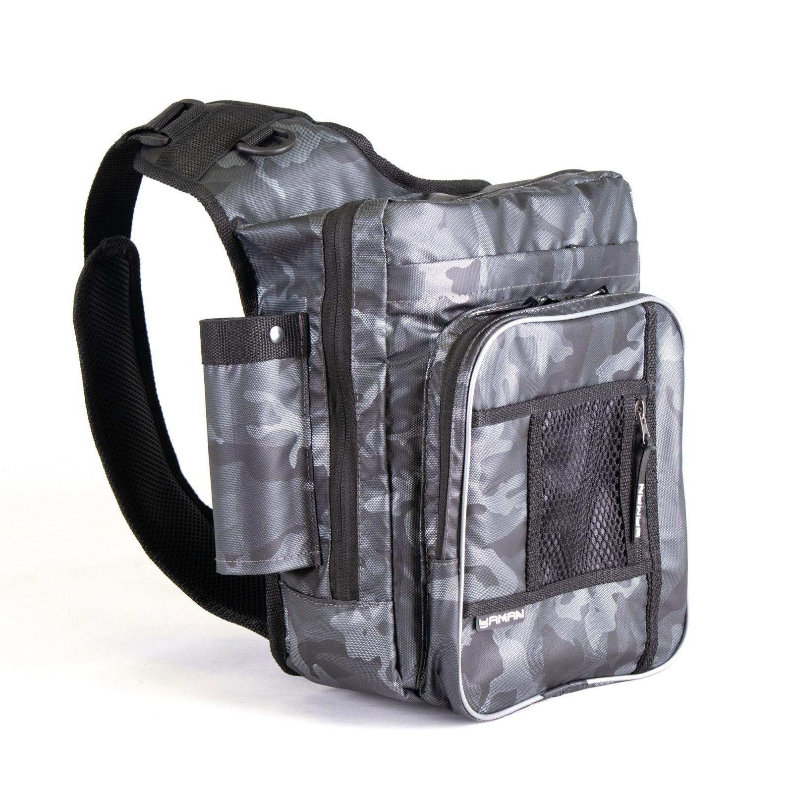 Сумка рыболовная "Yaman" Fishing Shoulder Bag, 40х43х10 см, цв. серый камуфляж