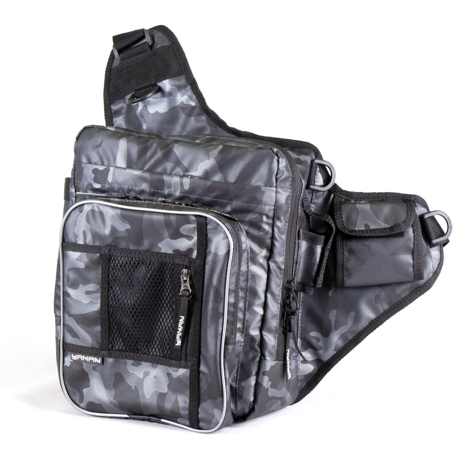Сумка рыболовная "Yaman" Fishing Shoulder Bag, 40х43х10 см, цв. серый камуфляж - 2
