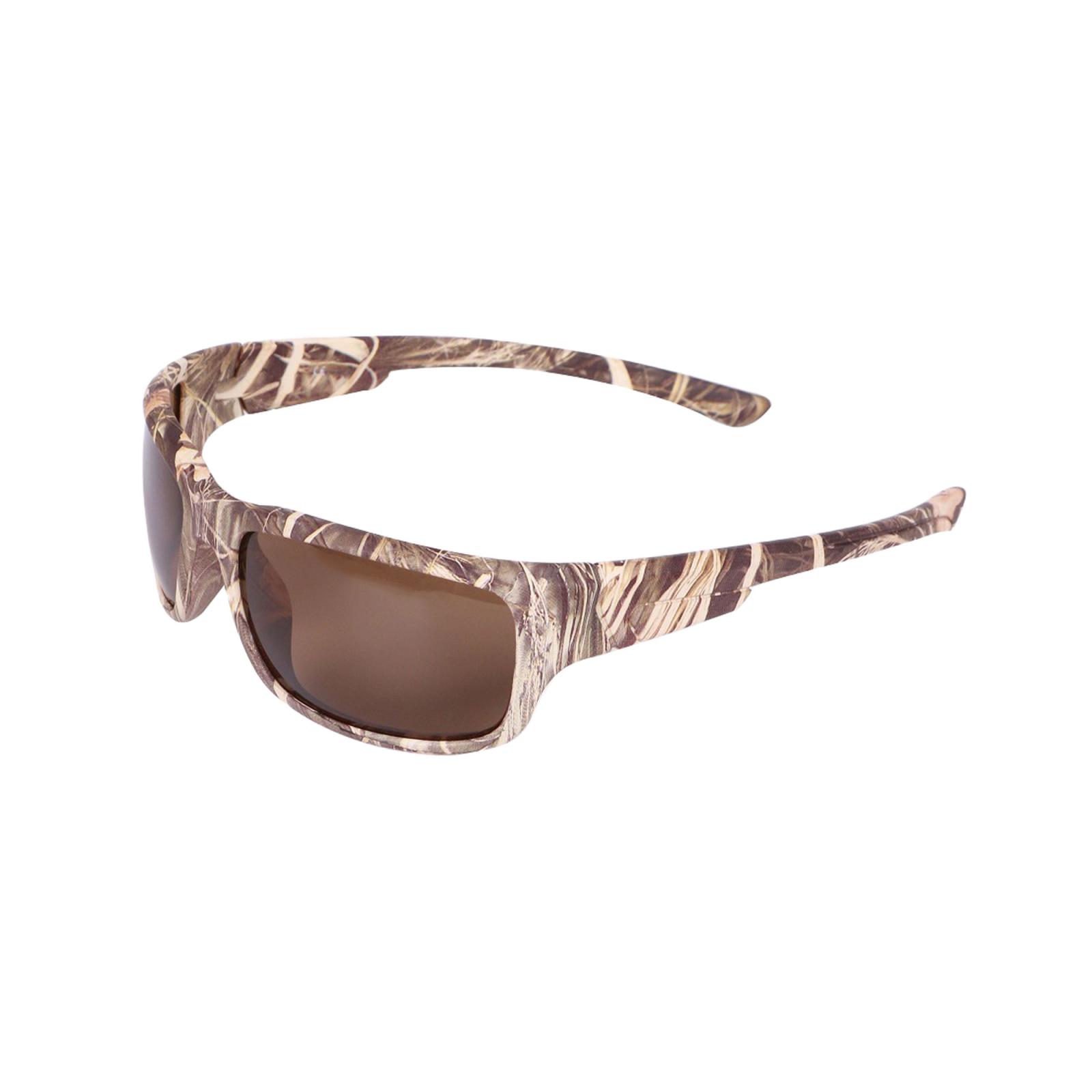 Очки поляризационные плавающие СЛЕДОПЫТ Dark camo в футляре, линзы brown - 1