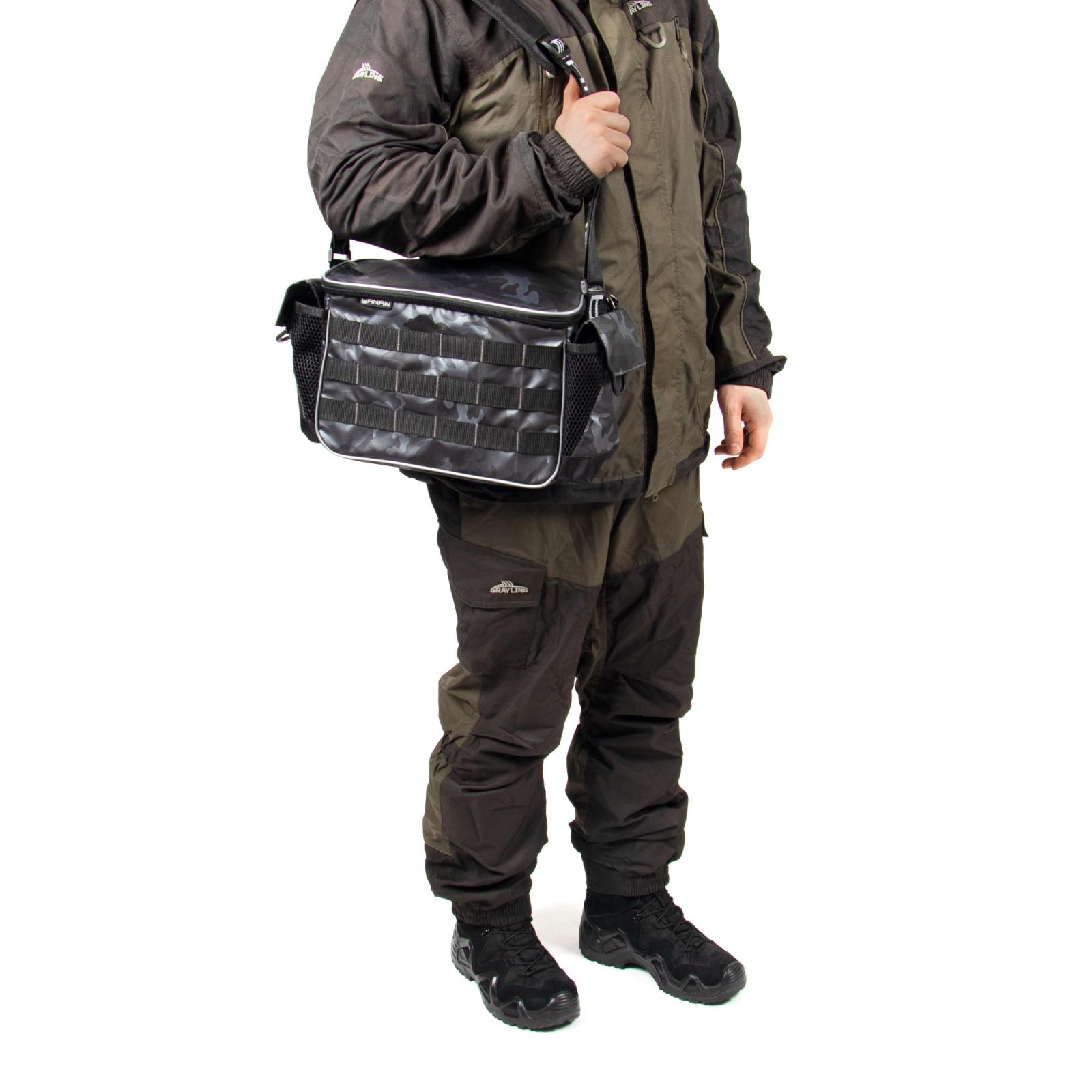Сумка рыболовная "Yaman" Base Lure Bag L, 36х22х15 см, цв. серый камуфляж, без коробок - 6