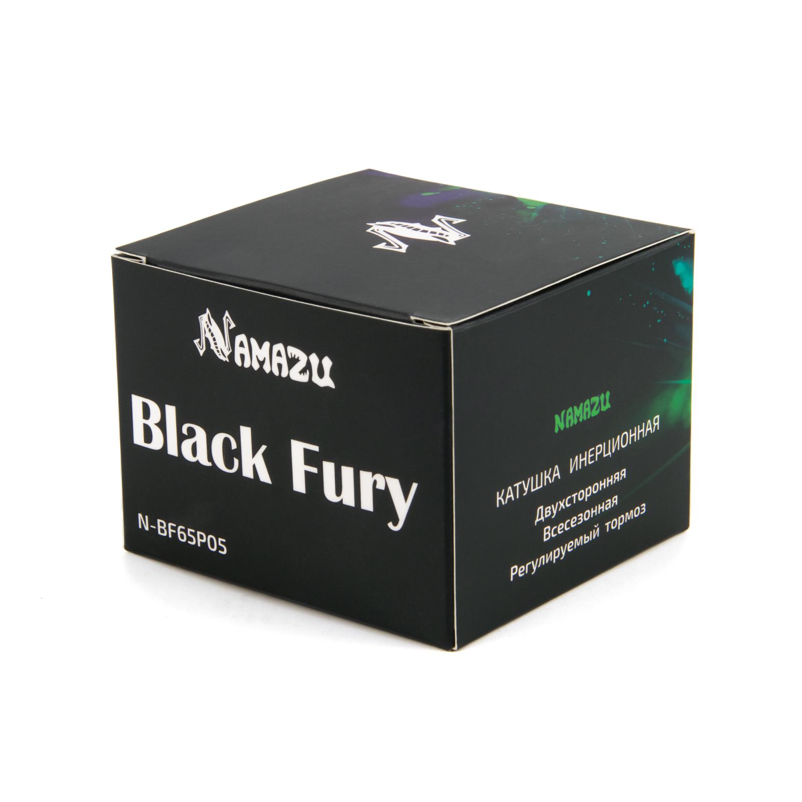 Катушка инерционная Namazu Black Fury, пластиковая, 2 подшипника, р. 6,5 см - 5