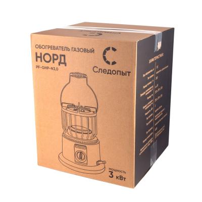 Обогреватель (плита) портативный газовый СЛЕДОПЫТ "Норд", 3,0 кВт - 7