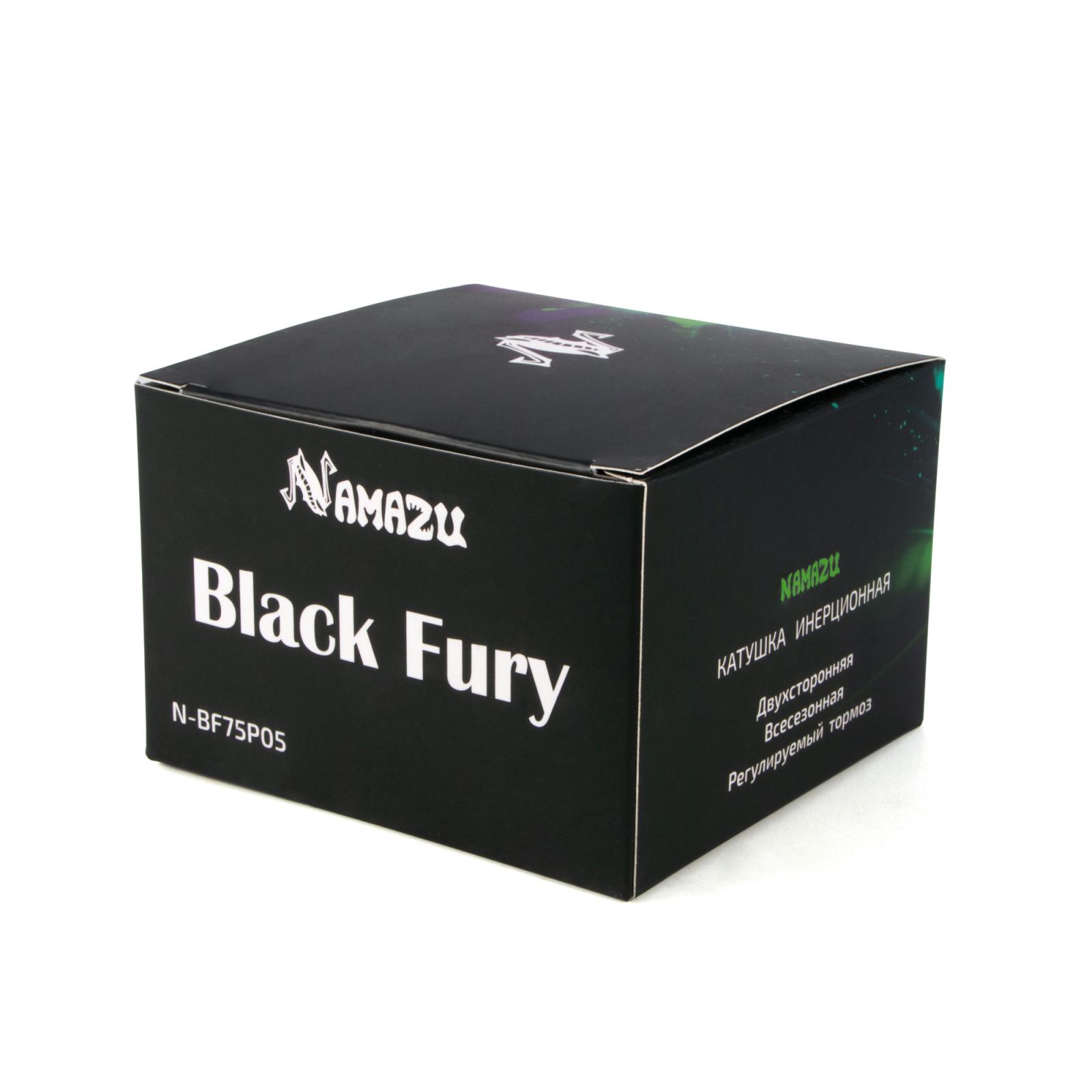 Катушка инерционная Namazu Black Fury, пластиковая, 2 подшипника, р. 7,5 см - 5