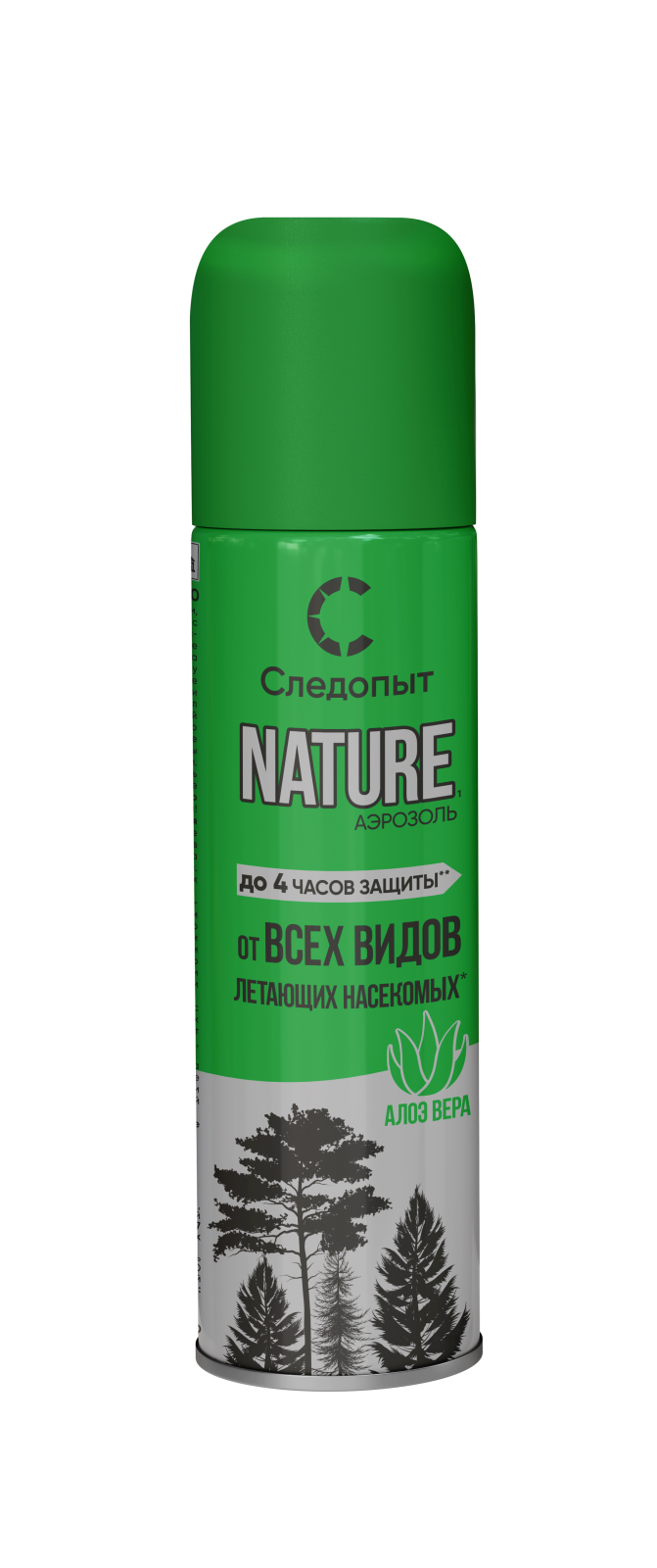 Репеллент СЛЕДОПЫТ NATURE c алоэ вера, от всех видов летающих насекомых, аэрозоль, 150 мл