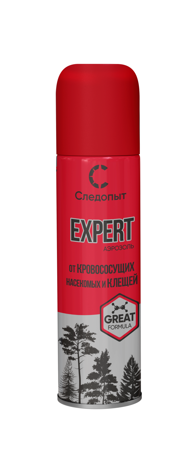 Репеллент СЛЕДОПЫТ EXPERT GREAT FORMULA,от всех видов летающих насекомых и клещей,аэрозоль,150мл