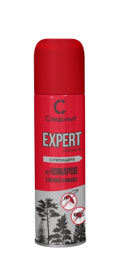 Репеллент СЛЕДОПЫТ EXPERT, 8 часов защиты от комаров, слепней и мошек, аэрозоль, 150 мл - 1