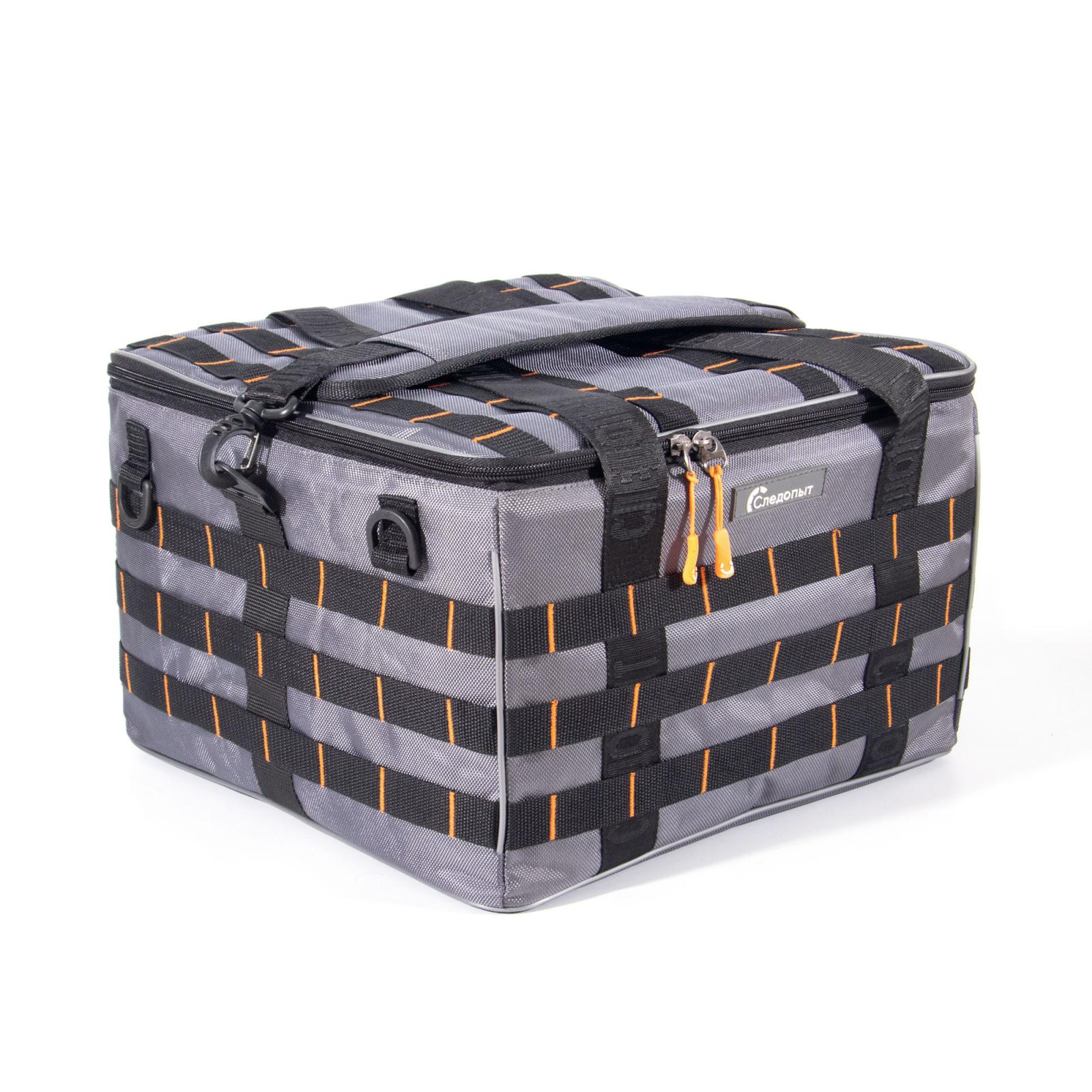 Сумка рыболовная "СЛЕДОПЫТ" Base Lure Bag XXL, 38х38х25 см, без коробок, цв. серый - 2