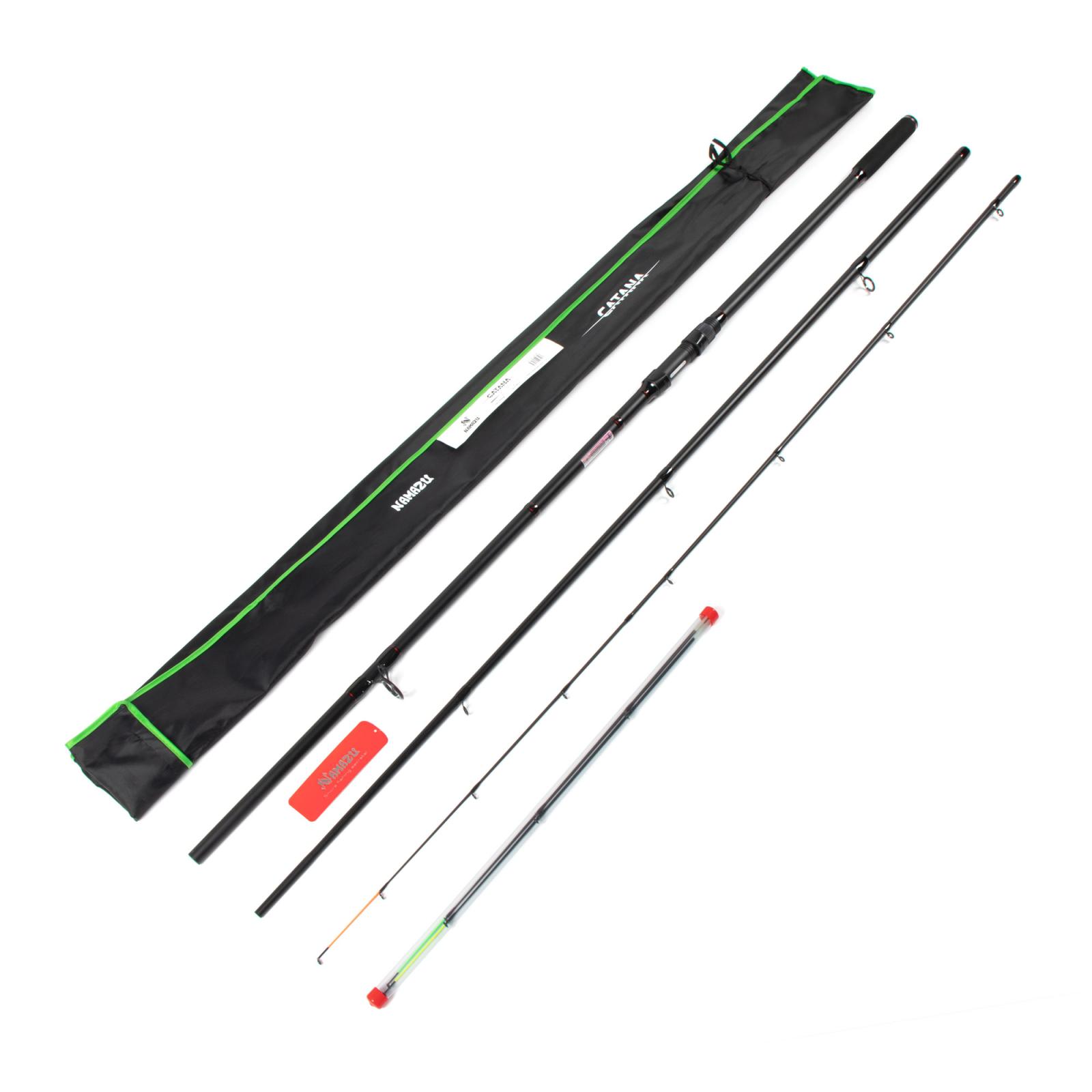 Удилище фидерное штекерное карбоновое NAMAZU Catana 390MH, 3,9 м, тест 60-120 г - 9