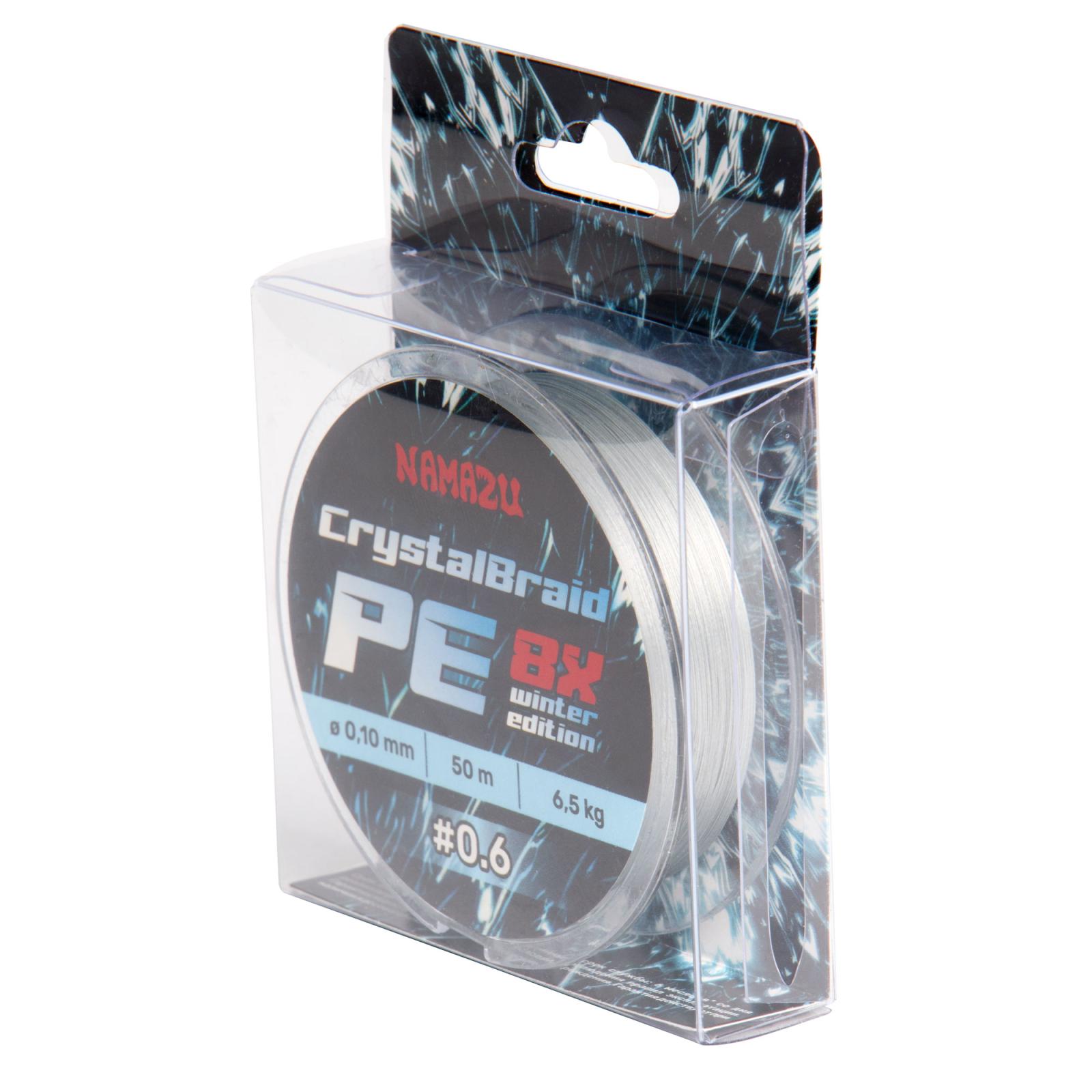 Шнур плетеный Namazu CrystalBraid PE 8Х, #0.6, L-50 м, d-0,10 мм, test-6,5 кг, серый - 4