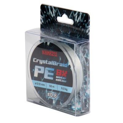 Шнур плетеный Namazu CrystalBraid PE 8Х, #0.8, L-50 м, d-0,12 мм, test-8 кг, серый - 4