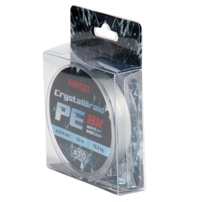 Шнур плетеный Namazu CrystalBraid PE 8Х, #1.0, L-50 м, d-0,14 мм, test-10,5 кг, серый - 4