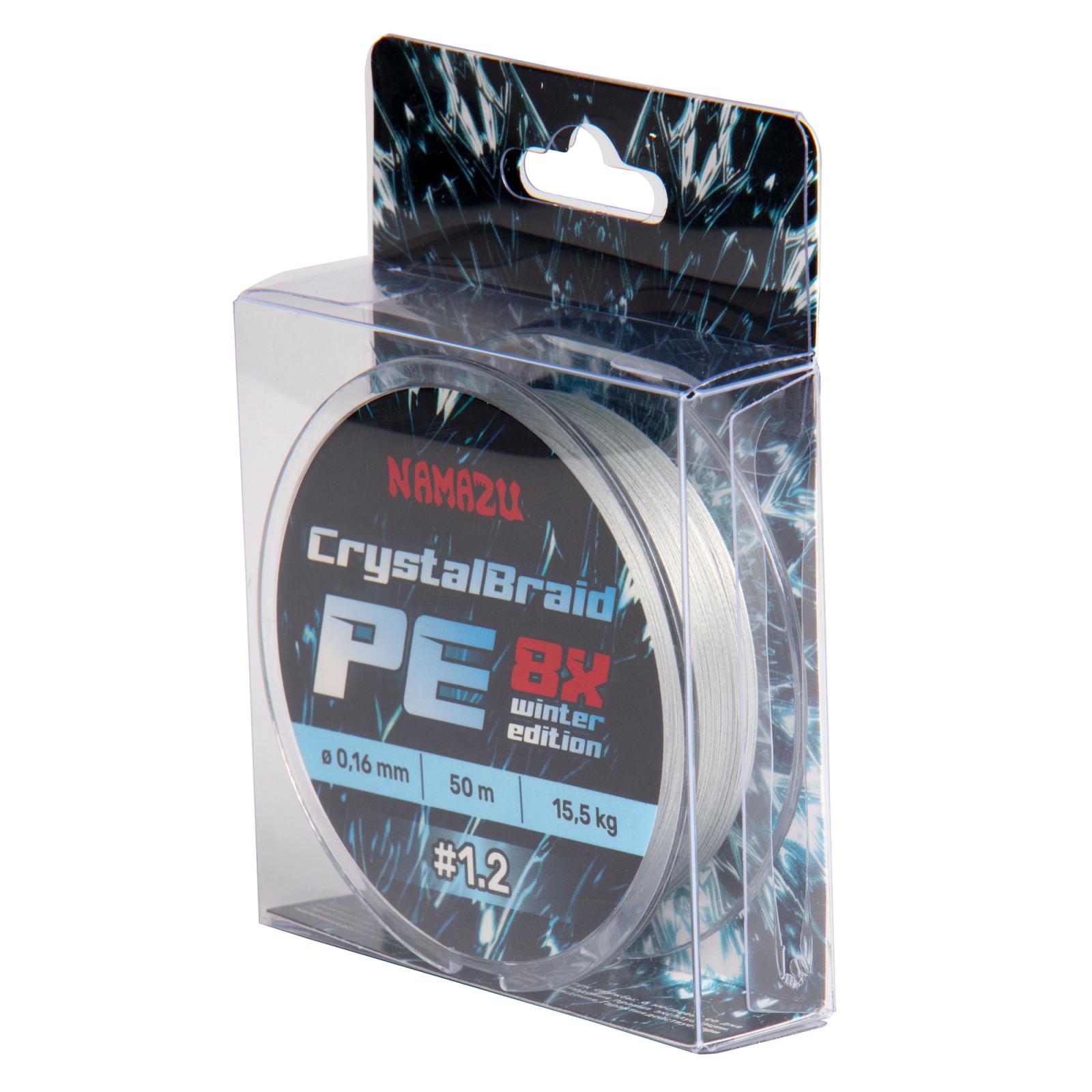 Шнур плетеный Namazu CrystalBraid PE 8Х, #1.2, L-50 м, d-0,16 мм, test-15,5 кг, серый - 4