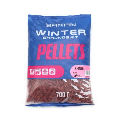 Прикормка Yaman Winter Pellets Krill зимняя (криль), 700 г - 1