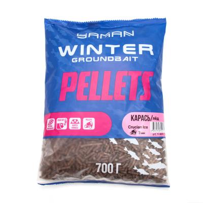Прикормка Yaman Winter Pellets Crucian ice зимняя (карась лед), 700 г - 1